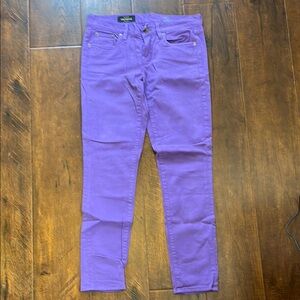 J. Crew Vibrant Purple Toothpick Skinny Jeans